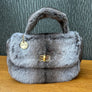 Florence Grey Faux Fur Bag by Alex Max
